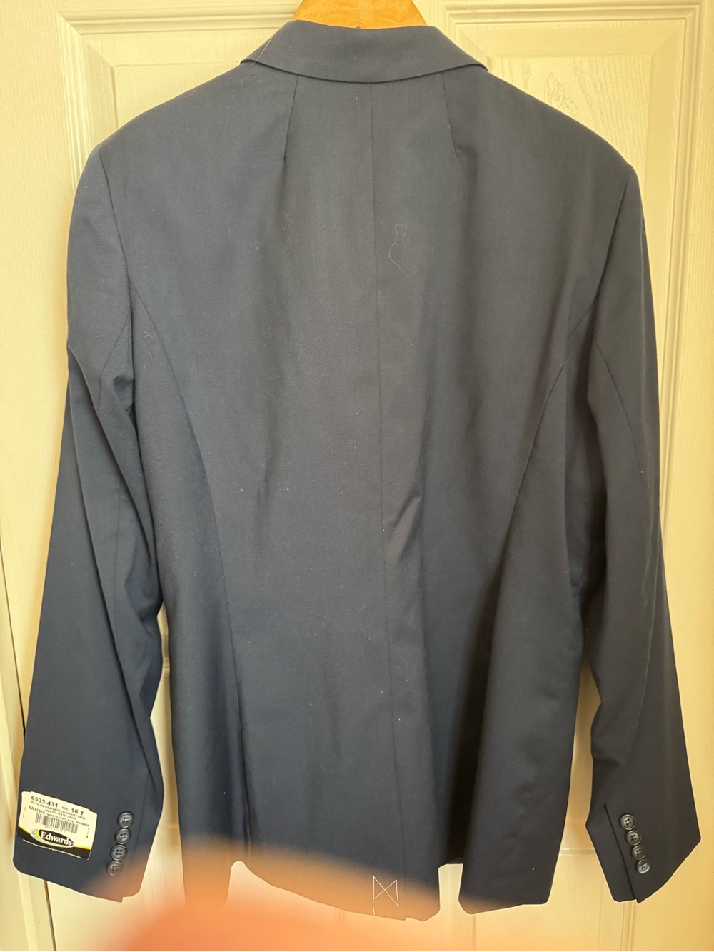 Edwards Navy Blue Wool Blend Blazer Jacket
Woman’s Size 16T NWT - Picture 4 of 15